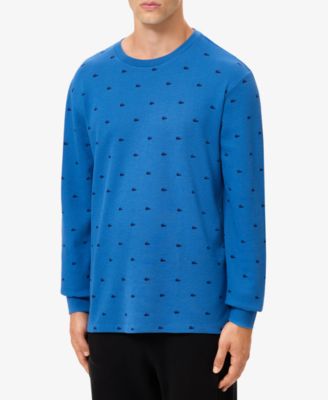 Men's All Over Crocodile Waffle-Knit Thermal Shirt