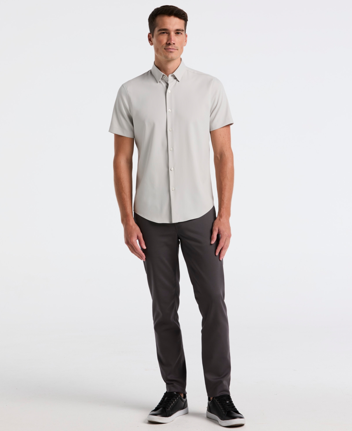 Perry Ellis Men's Double-weave Slim-fit 5-pocket Pants In Brown
