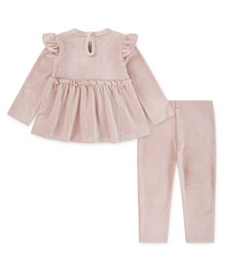 Baby Girl Long Sleeve Top and Pant, 2-Piece Set
