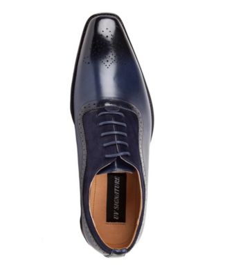 Men's Lace Up Medallion Toe Dress Shoes