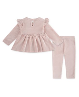 Baby Girl Long Sleeve Top and Leggings, 2-Piece Set