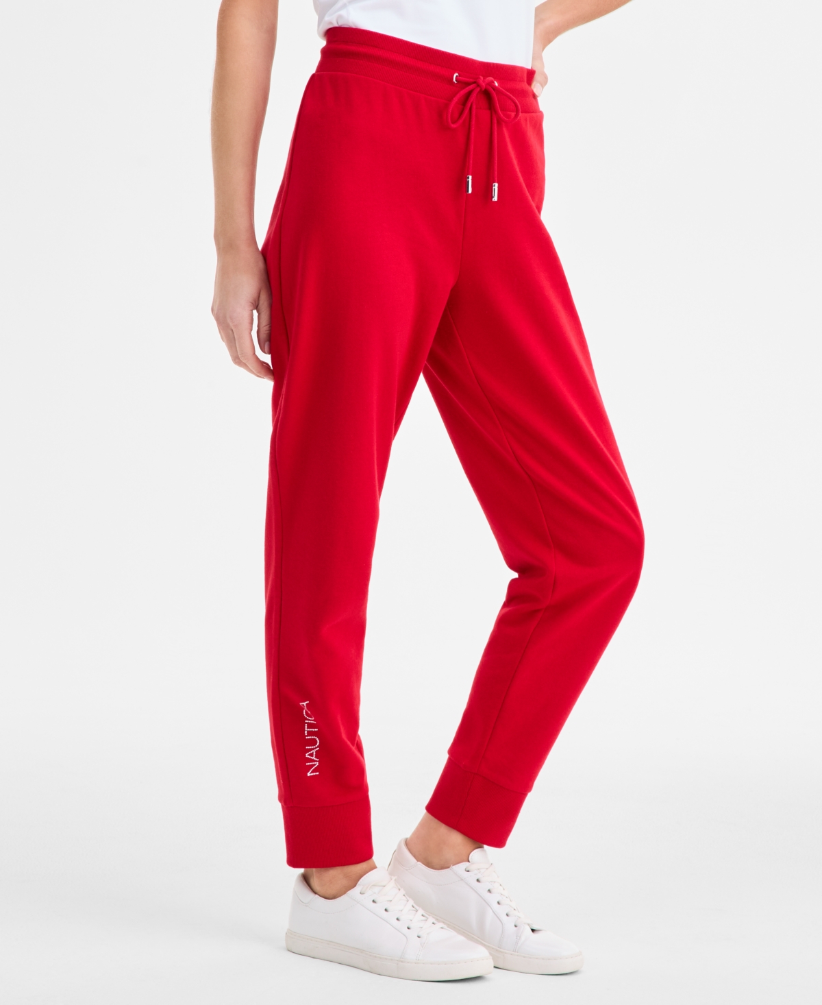 Nautica Jeans Women's Hotfix Logo Jogger Pants