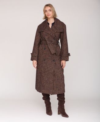 Women's Double Breasted Belted Wool Coat