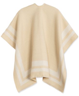 Woven Twill-Border Ruana