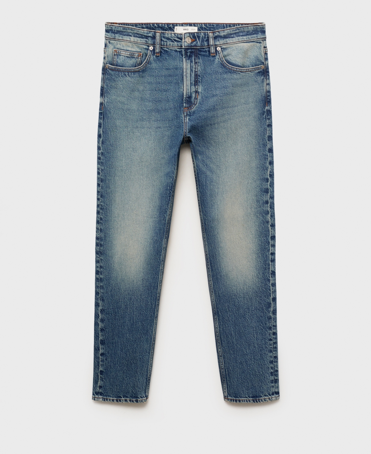 Mango Ben Tapered Jeans In Blue