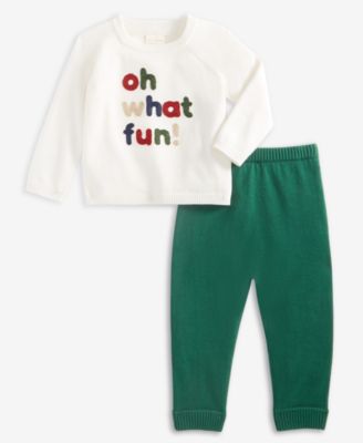 First Impressions - Baby Boys (0-24) 2-Pc. Oh What Fun Sweater & Pants Set