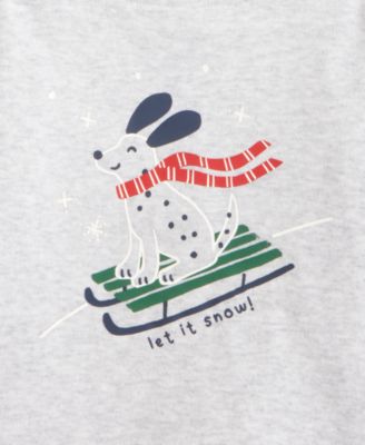 Baby Boys Mix and Match Long-Sleeve Let It Snow Sled Dog Graphic T-Shirt, Macy's Exclusive