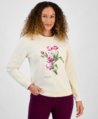 Style & Co - Petite Leicester Floral Graphic Print Sweatshirt