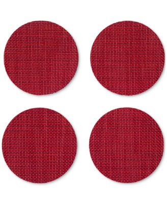 Mini Basketweave Round Coasters, Set of 4
