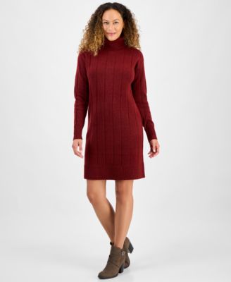 Petite Turtleneck Sweater Dress, Macy's Exclusive