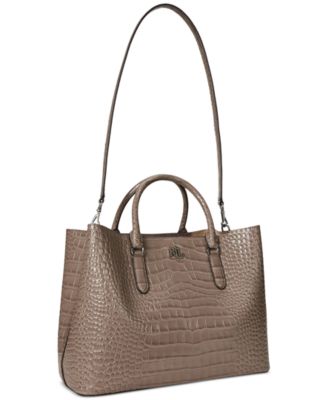 Marcy Large Embossed Satchel Bag