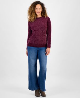 Petite Chenille Cable Knit Sweater, Macy's Exclusive