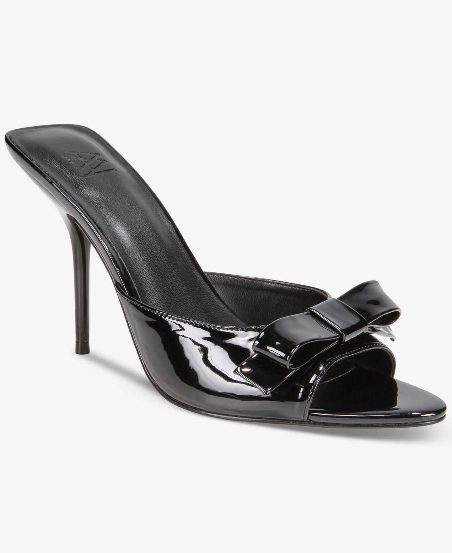 Женские сандалии AAJ By Aminah Giselle Bow Mule Dress Sandals, цвет: Чёрный — фото 1