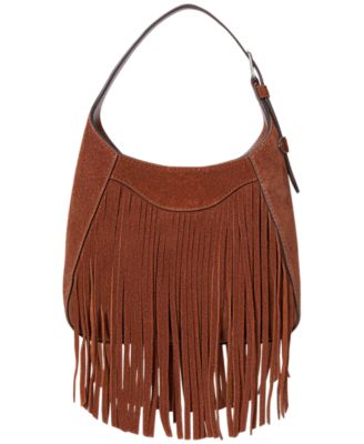 Tanner Small Suede Fringe Shoulder Bag