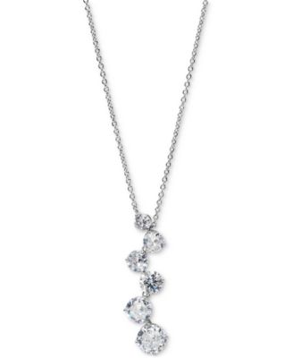 Eliot Danori - Cubic Zirconia Pendant Necklace, 16" + 2" extender