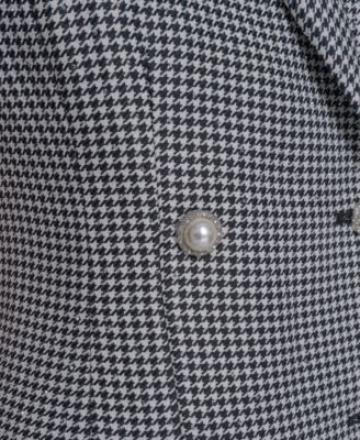 Women's Houndstooth Notched Collar Jacket Dress
