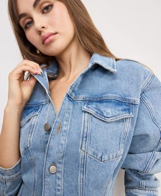 Women's Barrel Long Sleeve Mini Dress, Regular & Plus Size