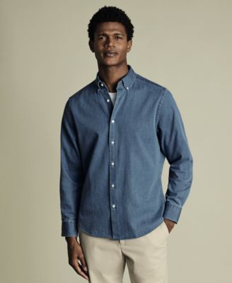 Men's Denim Button-Down Shirt