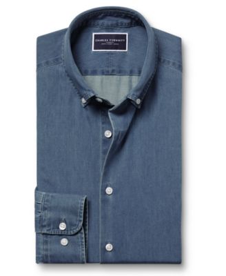 Men's Denim Button-Down Shirt