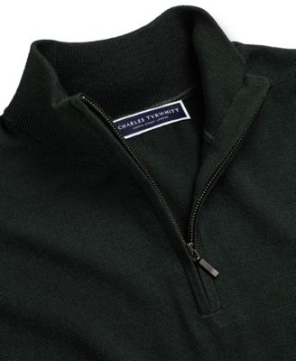 Men's Long Sleeve Quarter-Zip Merino Wool Sweater