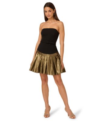 Adrianna - Women's Strapless Drop-Waist Minidress