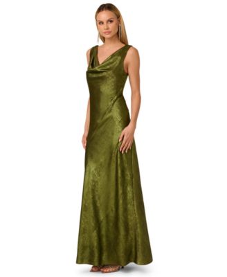 Adrianna - Women's Foiled Cowlneck Maxi Dress