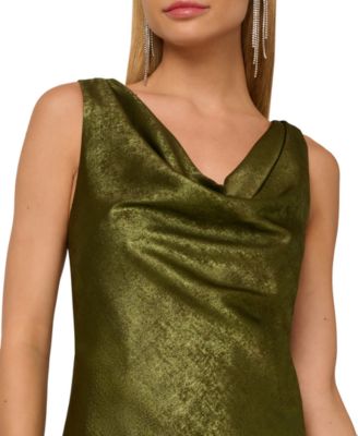 Women's Foiled Cowlneck Ball Gown