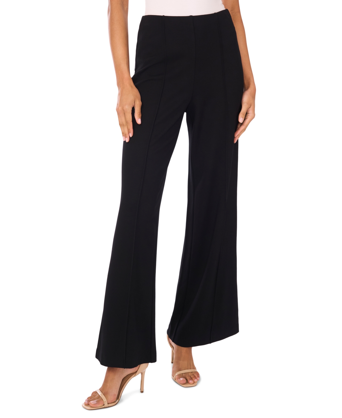Sam & Jess Women's Ponte Wide Leg Pants In Black