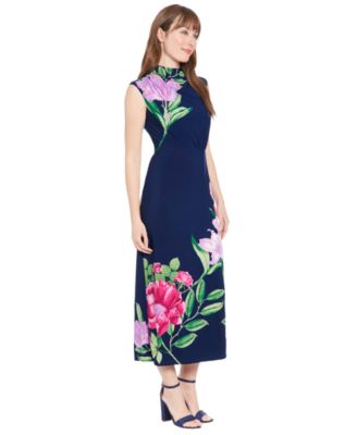 Petite Placement-Print Jersey Sheath Dress