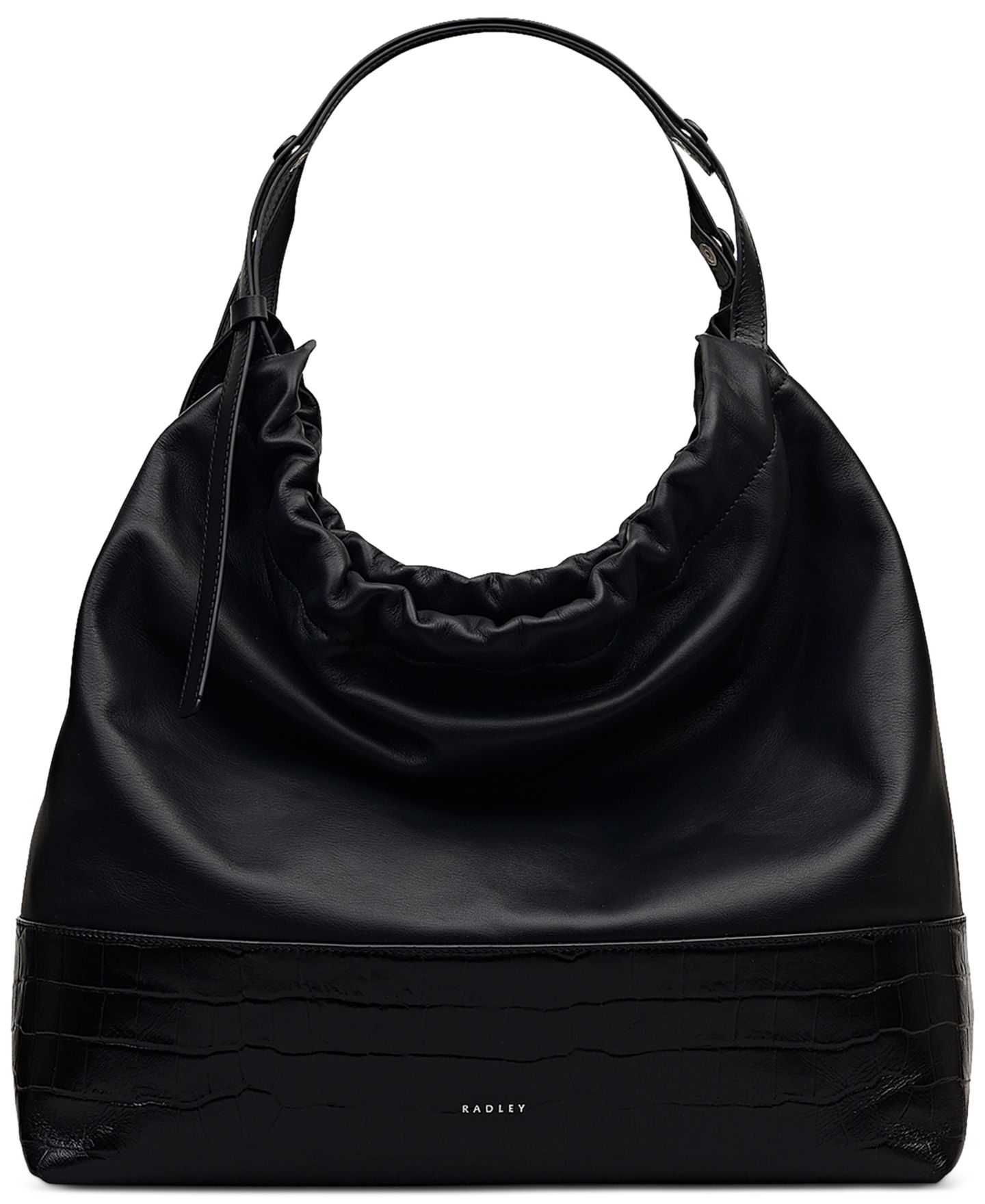 Женская сумка Radley London The Portobello Large Leather Drawstring Shoulder, цвет: Чёрный — фото 1