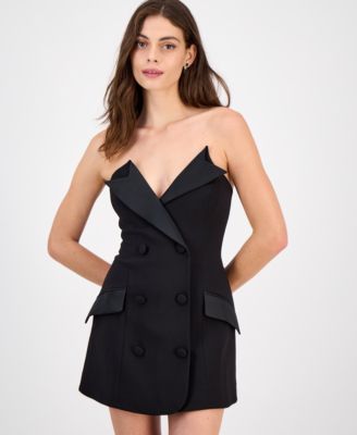 Women's Arvess Strapless Double-Breasted Blazer Dress