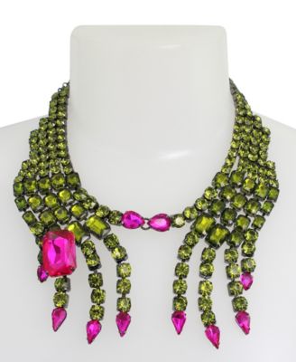 Faux Stone Witch Hands Statement Necklace