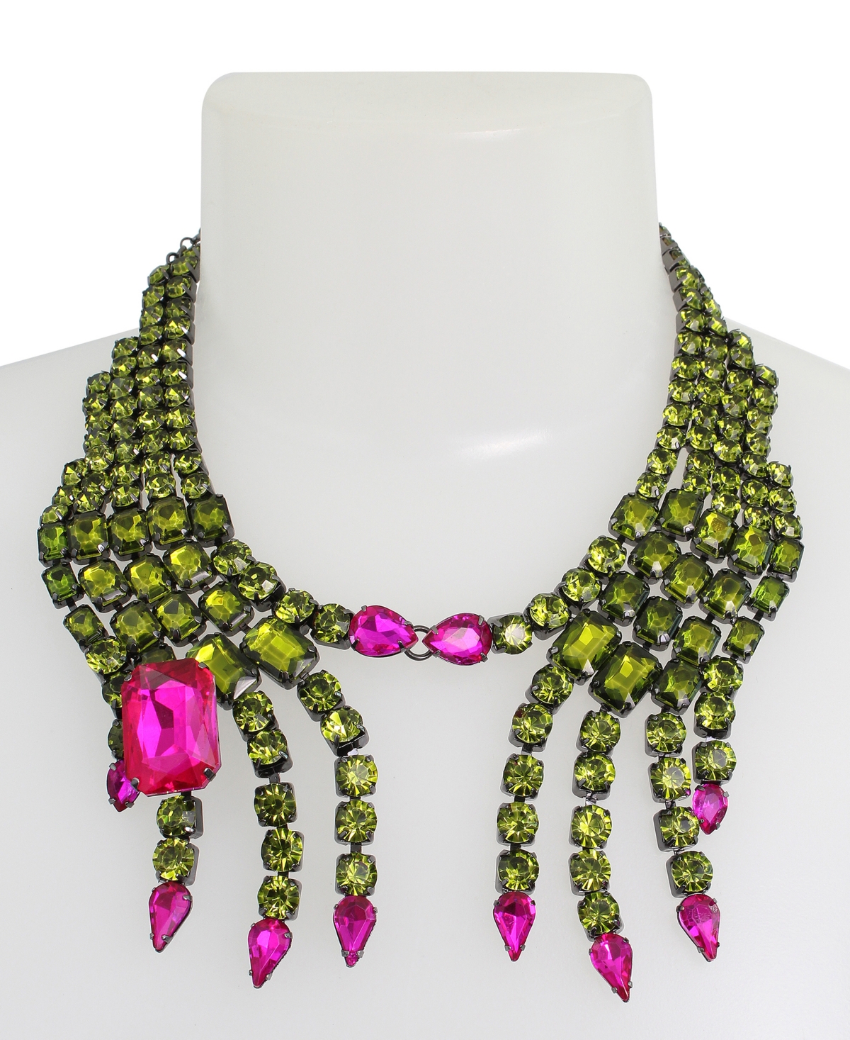Betsey Johnson Faux Stone Witch Hands Statement Necklace