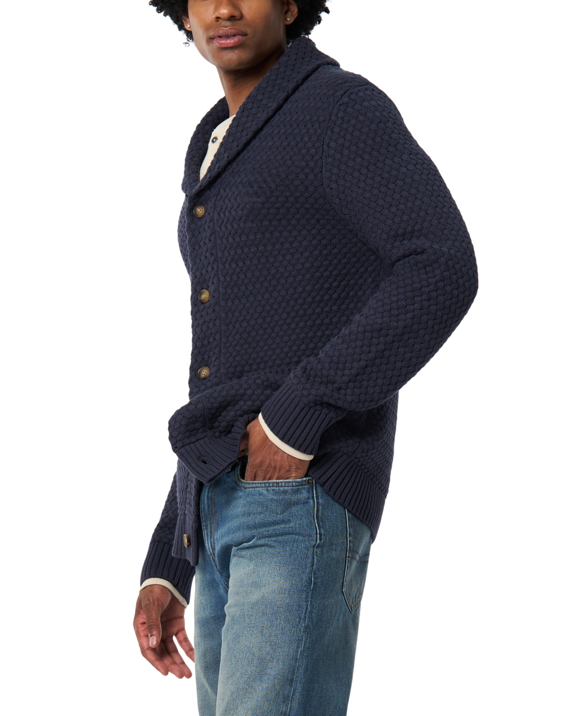 Buffalo David Bitton Men's Wendell Button-up Cardigan Sweater In Blue