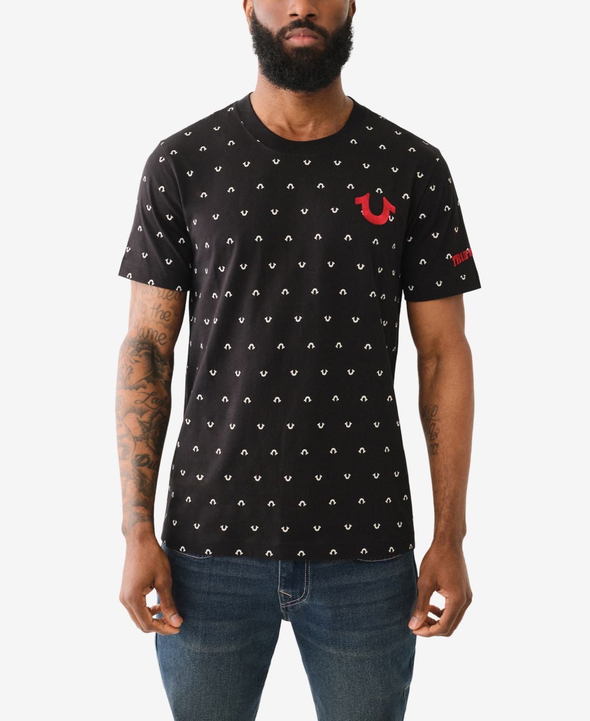 Мужская футболка с логотипом в виде подковы