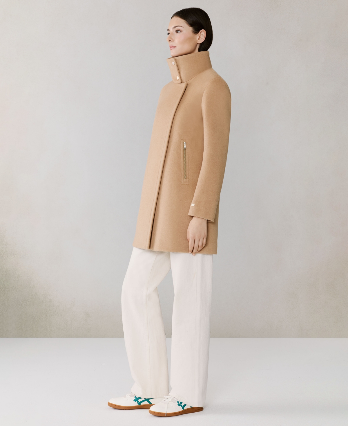 Soia & Kyo Women's Puffer-Bib Asymmetric Zip-Front Coat