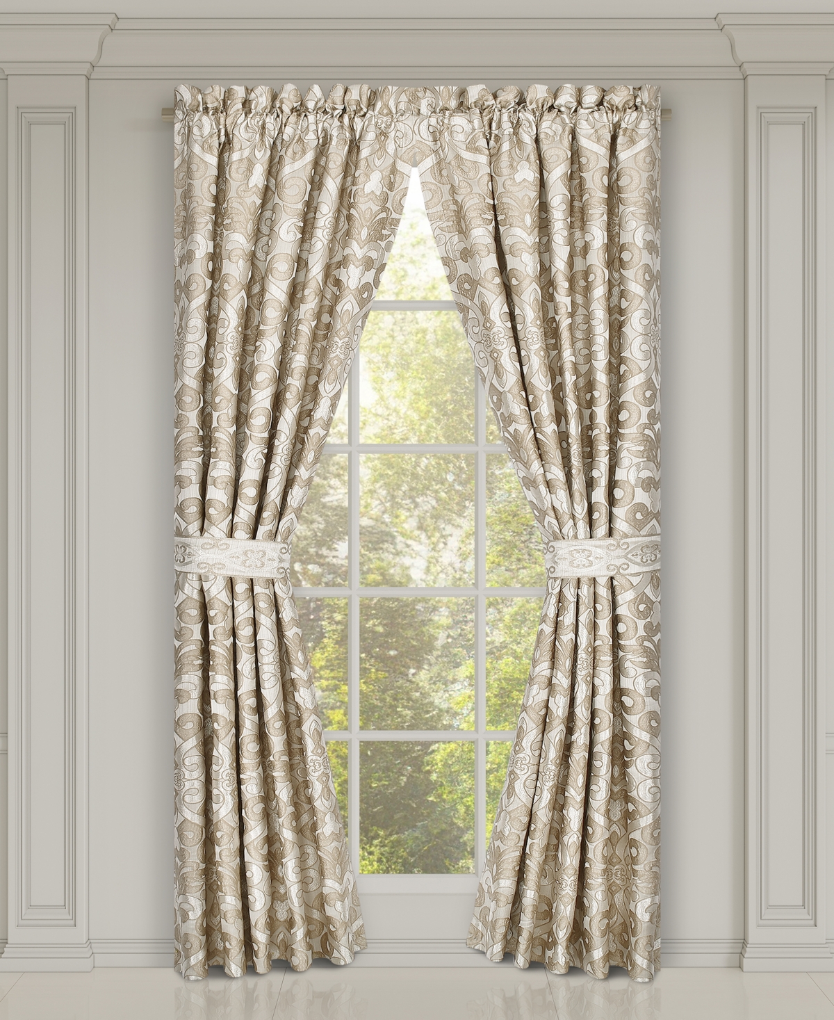 J Queen New York Amaretto Window Panel Pair