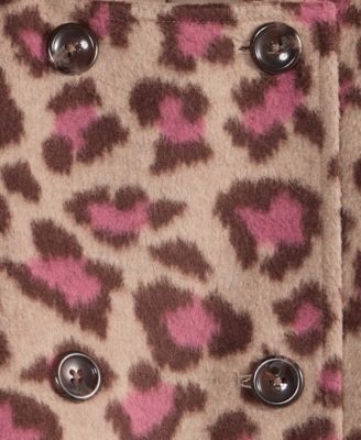 Women's Brushed Animal Print Shrunken Peacoat, Macy's Exclusive