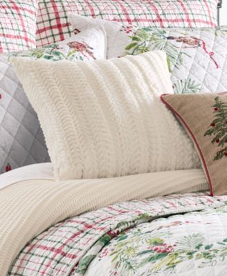 Tinsel Tidings Textured Decorative Pillow, 18" x 18"