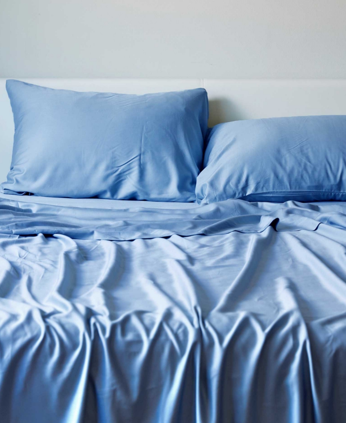 Bedvoyage Luxury Viscose From Bamboo Pillowcase Pair, Standard In Blue