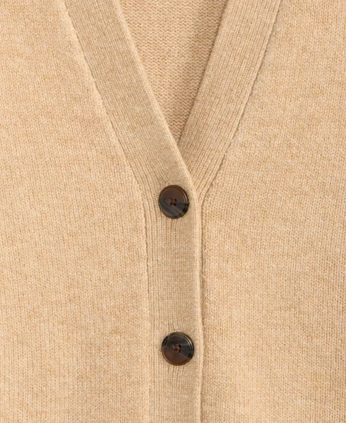 Women's Saddle Sleeve V-Neck Cardigan - thumbnail 4