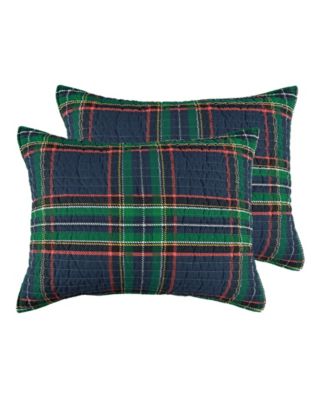 Spencer Plaid Quilted 2-Pc. Sham Set, Standard