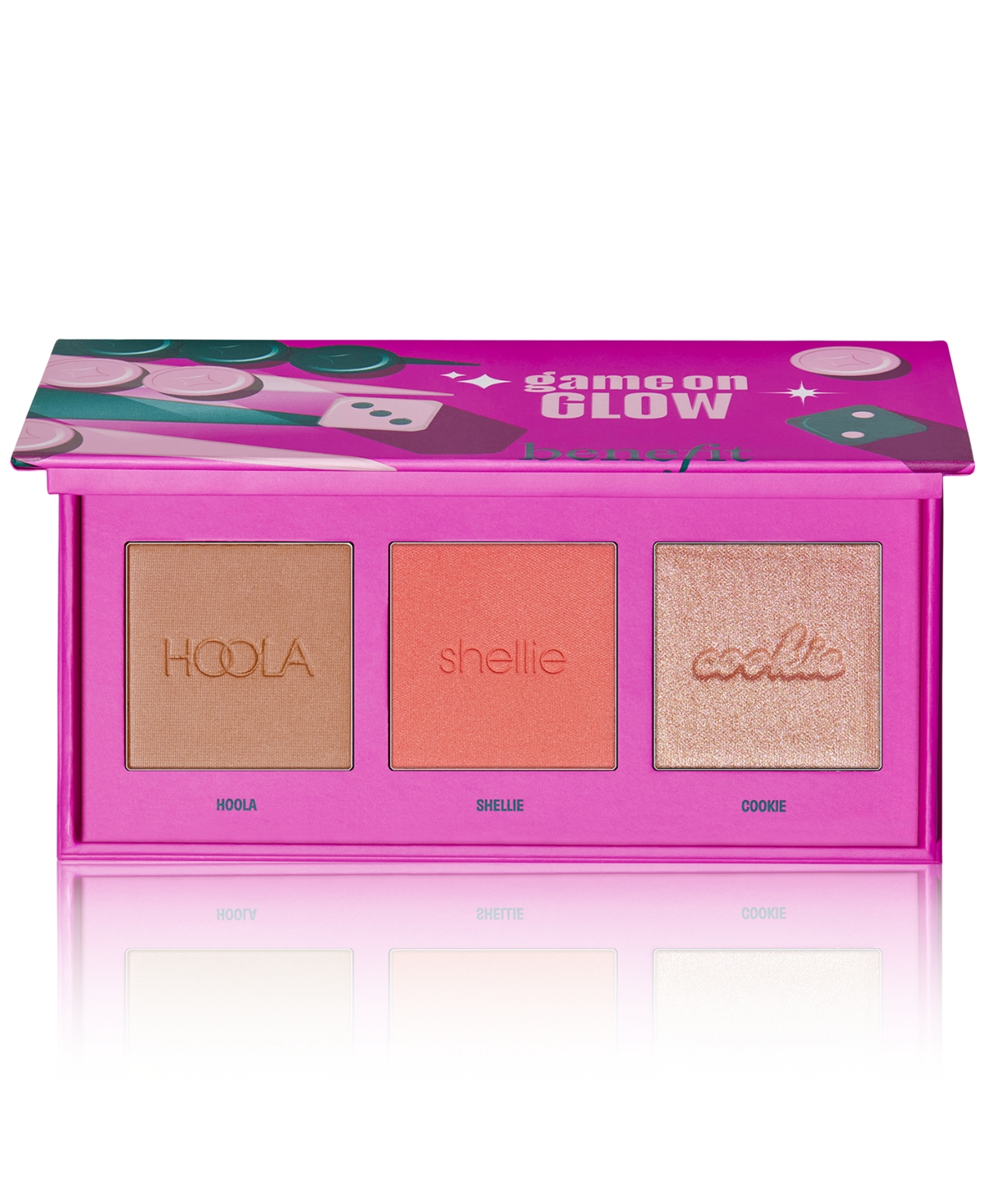 Benefit Cosmetics Game On Glow Bronzer, Blush & Highlighter Palette In Transparent