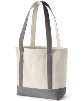 Medium 5 Pocket Open Top Long Handle Canvas Tote Bag