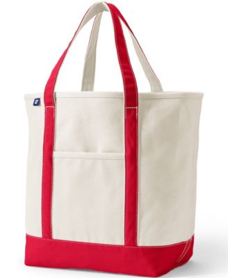 Large 5 Pocket Open Top Canvas Tote Bag