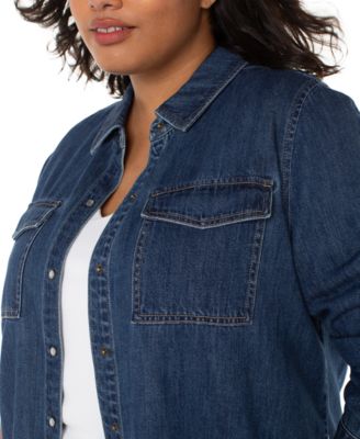 Plus Size Pocket Shirt