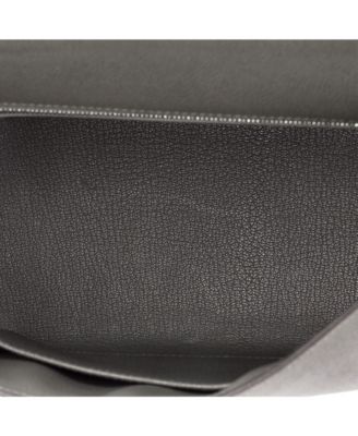 Pre-Owned Hermes Kelly 25 Handbag Grey Epsom with Palladium Hardware