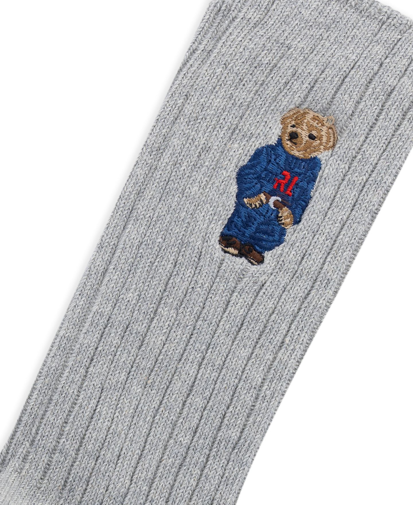 Носки Bear для мужчин, вышивка, средней высоты — Polo Ralph Lauren, цвет: Серый — фото 3
