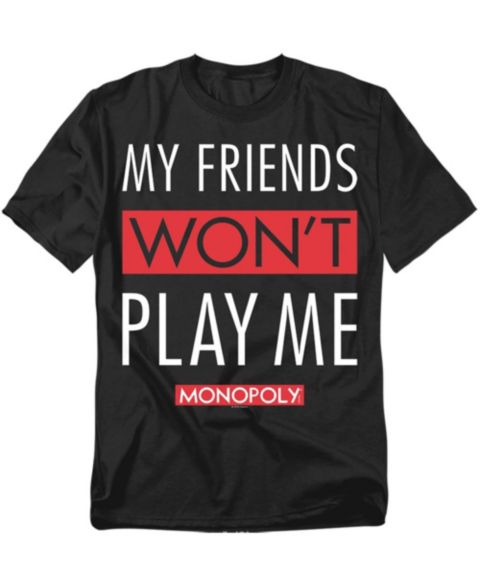 Мужская футболка Monopoly Big & Tall My Friends, цвет: Чёрный