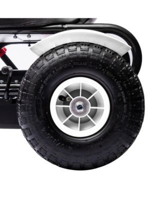 Kids Pedal Go Kart W/ Adjustable Seat, Rubber Wheels,